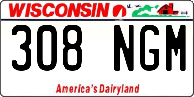 WI license plate 308NGM