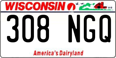 WI license plate 308NGQ
