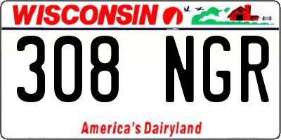 WI license plate 308NGR