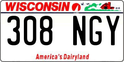 WI license plate 308NGY