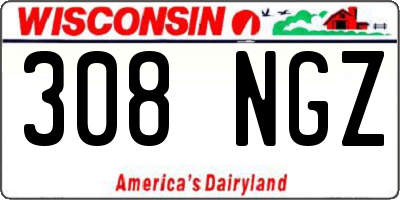 WI license plate 308NGZ