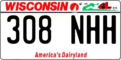 WI license plate 308NHH