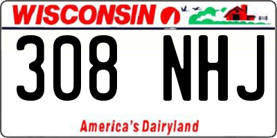 WI license plate 308NHJ