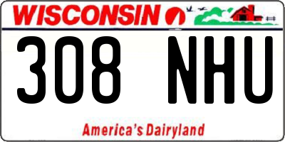 WI license plate 308NHU