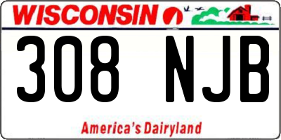 WI license plate 308NJB
