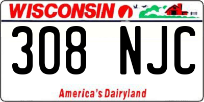 WI license plate 308NJC
