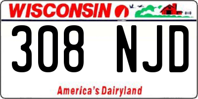 WI license plate 308NJD