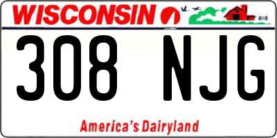 WI license plate 308NJG