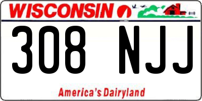 WI license plate 308NJJ