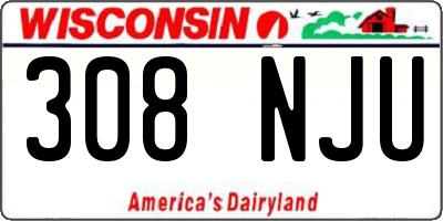 WI license plate 308NJU