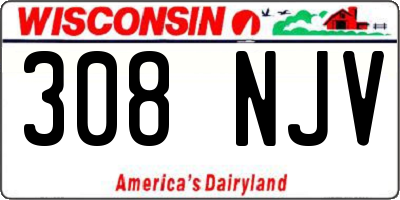 WI license plate 308NJV