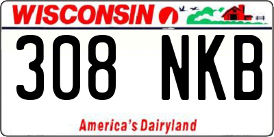 WI license plate 308NKB