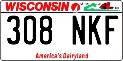 WI license plate 308NKF