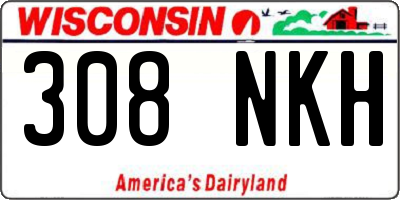 WI license plate 308NKH