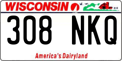 WI license plate 308NKQ