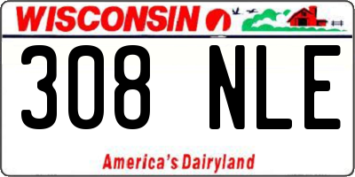 WI license plate 308NLE