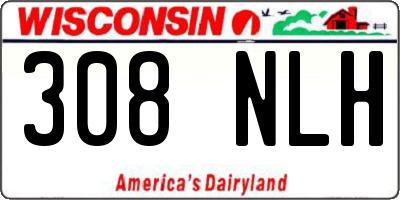 WI license plate 308NLH