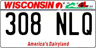 WI license plate 308NLQ