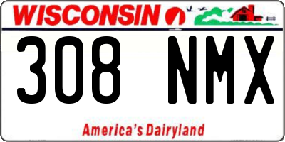 WI license plate 308NMX