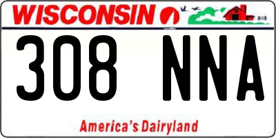 WI license plate 308NNA