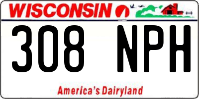 WI license plate 308NPH