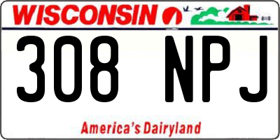 WI license plate 308NPJ