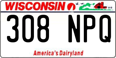 WI license plate 308NPQ