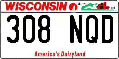 WI license plate 308NQD