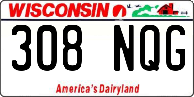WI license plate 308NQG