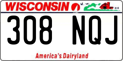 WI license plate 308NQJ