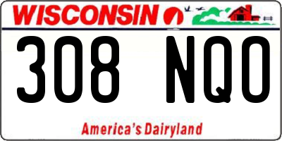 WI license plate 308NQO