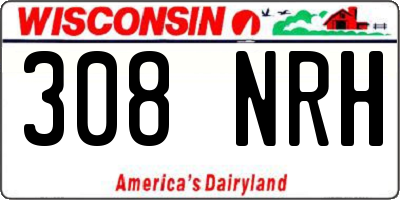 WI license plate 308NRH