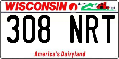 WI license plate 308NRT