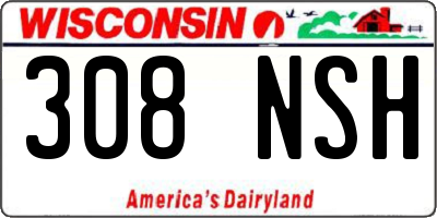 WI license plate 308NSH