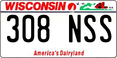 WI license plate 308NSS