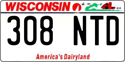 WI license plate 308NTD