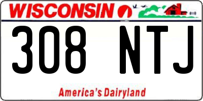 WI license plate 308NTJ