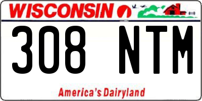 WI license plate 308NTM