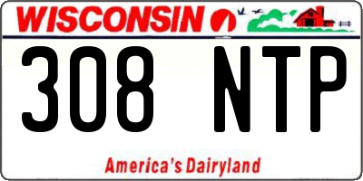WI license plate 308NTP