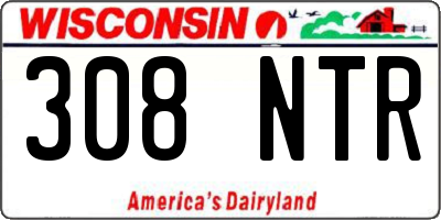 WI license plate 308NTR