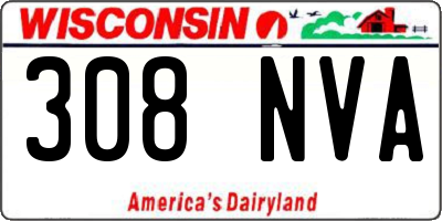 WI license plate 308NVA