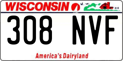 WI license plate 308NVF