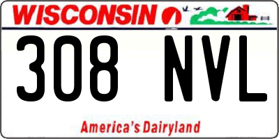 WI license plate 308NVL