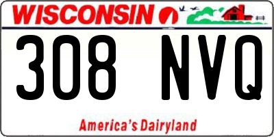 WI license plate 308NVQ