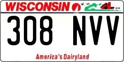 WI license plate 308NVV