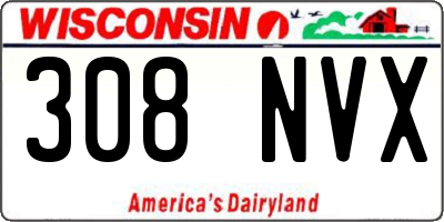 WI license plate 308NVX