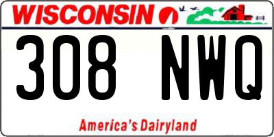WI license plate 308NWQ
