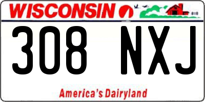 WI license plate 308NXJ