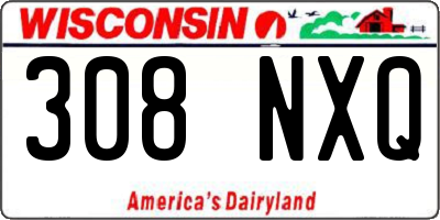 WI license plate 308NXQ