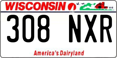 WI license plate 308NXR